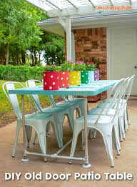 Old wood table made out of a door and 100 year long leave pine. Making An Old Door Table I Should Be Mopping The Floor