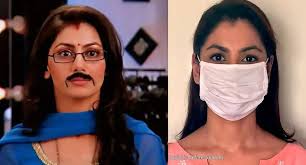 Pragya went with option 1 ... 🤣🤣🤣🤣🤣🤣🤣🤣 she is embarrassed to go to  girls salon to get the upper lip done so wearing a mask is the best option  for her 🤣😂😂🤣😂😂😂😂