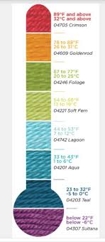 Bernat Temperature Blanket Color Chart Crochet Patterns