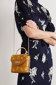 Chloe Aby Lock Small Lizard Effect Leather Trimmed Embroidered Suede Shoulder Bag Chloe Shoulderbags Bags Small Lizards Leather Goodies Shoulder Bag