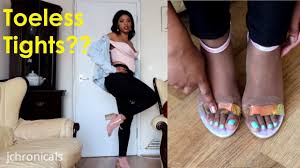 TRY ON + REVIEW | Trasparenze Tropea Toeless Tights on Brown Skin - YouTube