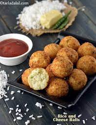 Rice And Cheese Balls Recipe Snack Recipe From Leftover Rice Recipe Recipes Cheese Ball Balls Recipe
