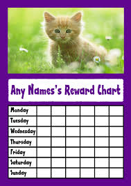 kitten in the grass reward chart