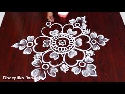 Beautifull Flower Rangoli Design With 5x3 Dots Saravana Masam Muggulu New Kolams Friday Kol Free Hand Rangoli Design Rangoli Designs Rangoli Designs Flower