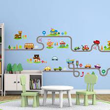Jazz up your kids' lemonade stand with our sweet #walldecals and when summer is gone simply remove and reuse. Amazon Com Amaonm Removable Cute Cartoon Kids Room Wall Decal Diy Vinyl City Car Circled Curved Road Wall Stickers Decor For Children Babys Bedroom Studyroom Playroom Nursery Room School B Home Kitchen