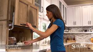 The interior box is a modified ikea wall cabinet and the exterior panels and doors are semihandmade. Schuler Cabinetry Counter Wall Cabinet With Vertical Lift Door Appliance Garage Youtube