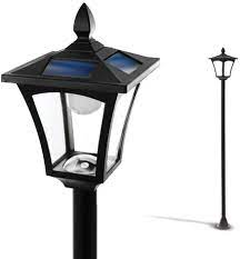 Great savings free delivery / collection on many items. Home Zone Solar Lamp Post Light 65 Tall Decorative Outdoor Solar Garden Lamp Post Lights 1 Set Amazon Com