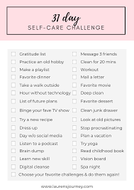 Find dozens of free therapy worksheets and resources created exclusively for kids and teens! 31 Day Self Care Challenge Free Printable Checklist May 2020 Lauren S Journey