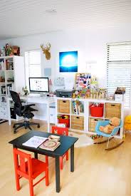 Sharing Your Space With The Kids The New Domestic Office Playroom Guest Room Office Home