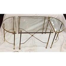 table de salon en fer forge dore style art deco