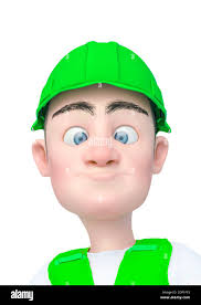 Cartoon carpenter construction guy hammer hi-res stock photography and  images