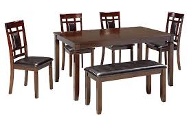 Match your unique style to your budget with a brand new traditional dining benches to transform the look of your room. Bennox Dining Table And Chairs With Bench Set Of 6 Ashley Furniture Homestore