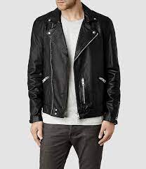 Mens Hemsley Leather Biker Jacket Black Allsaints Com Shop Mens Clothing Mens Outfits Jackets