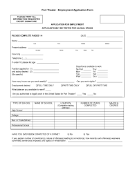 port theater employment application fill and sign printable template online us legal forms