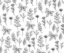 Black and white background with outline hand drawn rose flowers. Black And White Floral Pattern Vector Art Graphics Freevector Com