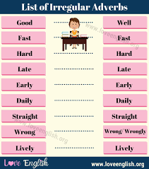 Check spelling or type a new query. Irregular Adjectives And Adverbs Siswapelajar Com