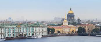 The first building of st. Sint Petersburg Het Bevroren Venetie Van Het Noorden