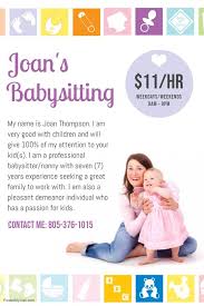 Babysitter Flyer Babysitting Flyers Babysitter Babysitting