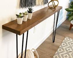 Narrow Altar Table Tall Console Table Small Side Table Wood Etsy In 2020 Rustic Console Tables Farmhouse Console Table Custom Table
