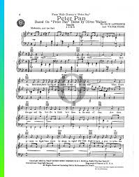 Peter Pan Sheet Music Piano Voice Guitar Pdf Download Streaming Oktav
