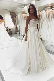 Wedding dresses └ wedding & formal occasion └ specialty └ clothes, shoes & accessories all categories antiques art baby books. White Sweetheart Lace Satin Long Prom Dress White Lace Evening Dress M0318 Bridal Dresses Lace Wedding Dresses Wedding Dresses Satin