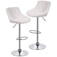 Zimtown Pu Leather Bar Stools Modern Swivel Dinning Kitchen Chair Set Of 2 Walmart Com Comfortable Bar Stools Cheap Bar Stools Leather Swivel Bar Stools