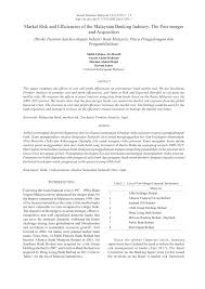 This is a list of financial institutions in malaysia. Pdf Market Risk And Efficiencies Of The Malaysian Banking Industry The Post Merger And Acquisition Examination