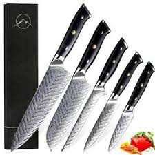 Set De Couteaux De Cuisine Professionnel Couteaux Acier Damas Saikiru En 2020 Couteau Chef Couteau Acier Damas