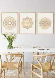 Set Of 3 Prints Mandala Wall Art Boho Bedroom Living Room Etsy In 2021 Wall Art Sets Mandala Wall Art Etsy Wall Art