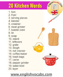List of regular and irregular verbs in english. 20 Kitchen Utensils Vocabulary Kitchen Words List English Vocabs