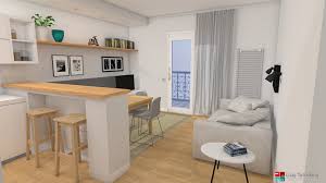 Realizzare una cucina a vista, che diventi quindi parte integrante della zona living andando in alcuni casi a fondersi anche con l'ingresso, richiederà una progettazione particolarmente attenta alla visione dell'intero complesso abitativo. Progettazione Di Un Soggiorno Moderno Con Cucina A Vista Easyrelooking