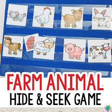 Printable Farm Animal Hide And Seek Game For Preschool