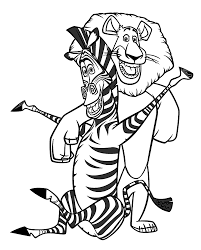 Madagascar coloring pages king julien. Https Coloring 4kids Com Marty Madagascar Coloring Pages For Kids Printable Free