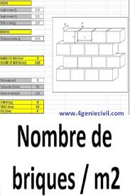 Calcul Du Nombre De Briques Et Quantite De Mortier Par M2 De Mur Brique Genie Civil Calcul