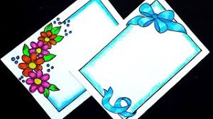 Are you searching for a4 size border png images or vector? Flowers Ribbon Easy Border Design On Paper For Project Work Paper Border Design By Priya Creations Youtube