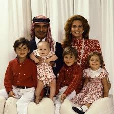 King Hussein And Family Queen Noor Jordan Royal Family Prince And Princess
