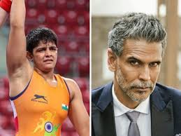Who was the actor who congratulated priya malik on her win? 9bp7f O1fj4cjm