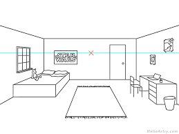 One point perspective master bedroom. One Point Perspective Drawing Step By Step Guide For Beginners