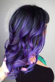 30 Trendy Black Ombre Hair Ideas To Pull Off Lovehairstyles Purple Hair Highlights Hair Color Purple Ombre Hair Color