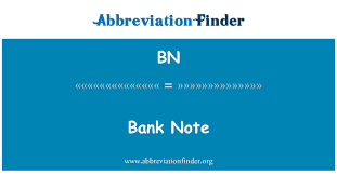 Treasury as a community development financial institution. Bn Definition Bank Note Abbreviation Finder