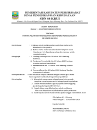 Dari serangkaian di setiap kegiatan sudah dipastikan seorang kepala sekolah diwajibkan membuat sebuah surat keputusan (sk) yang identitasnya disesuaikan dengan keterangan: Sk Panitia Pelatihan It Pdf