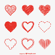 Sketch Heart Vector Heart Vector Design Heart Sketches Vector Free