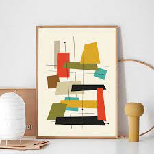 Printable art, mid century modern art prints, abstract geometric print set of 3 prints, beige, black art, modern wall art decor, digital art studioart561 5 out of 5 stars (117) Mid Century Modern Abstract Poster Prints Retro Wall Art Canvas Painting Wall Pictures For Living Room Home Decor Painting Calligraphy Aliexpress