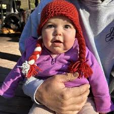 Girl's Anna Inspired Hat Custom Crochet 0-3 Months, 3-12 Months, 1-4 Years,  & Child Frozen Inspired Red Pigtail Braids Wednesday Addams