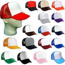 100 New Trucker Hats Wholesale Bulk Lot Adjustable Snapback Hat Cap Mesh Blank Ebay