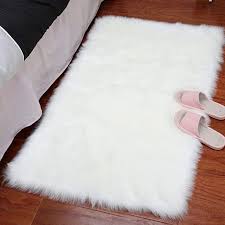 Shop wayfair for all the best faux fur & fluffy white area rugs. Lochas Ultra Soft Fluffy Rugs Faux Fur Sheepskin Area Rug For Bedroom Bedside Living Room Carpet Nursery Wash White Faux Fur Rug Fluffy Rug Fluffy Rugs Bedroom