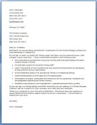Fitness Manager Cover Letter Cover Letter For Resume Cover Letter Cover Letter Builder
