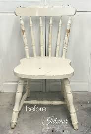Paint Chair Spindles The Easy Way Without A Sprayer The Interior Frugalista Painted Wood Chairs Painted Wooden Chairs Painted Chairs
