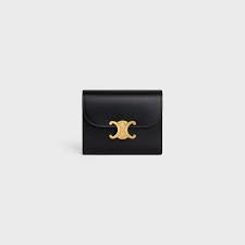 Small Flap Wallet TRIOMPHE in Shiny calfskin