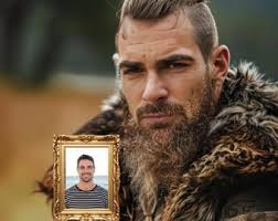 Custom Viking Warrior Portrait From Photo (digital Download)